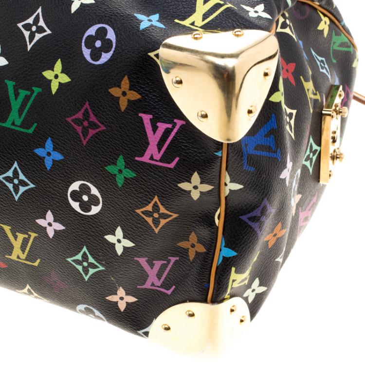 Pre Owned Louis Vuitton Black Multicolor Monogram Canvas Speedy 30