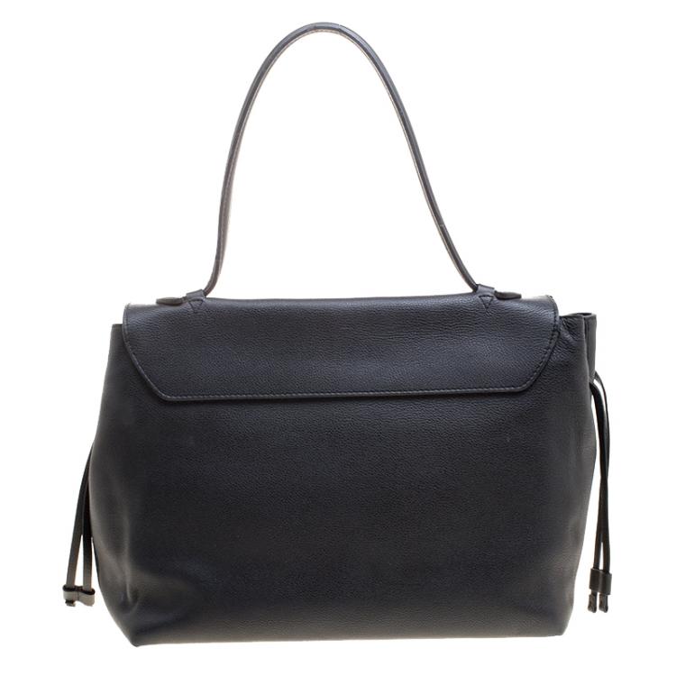 Pre Owned Louis Vuitton Black Leather and Python Lockme MM Bag