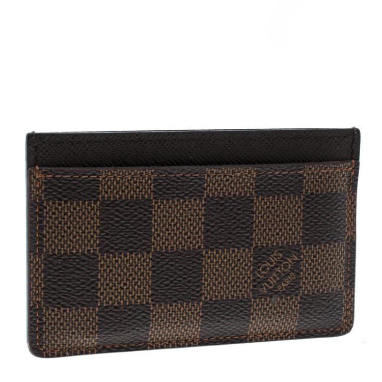 مملوكة مسبقًا Louis Vuitton Damier Ebene Canvas Card Holder