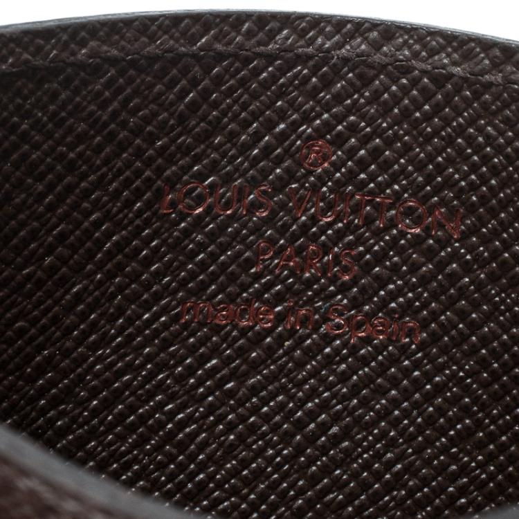 مملوكة مسبقًا Louis Vuitton Damier Ebene Canvas Card Holder