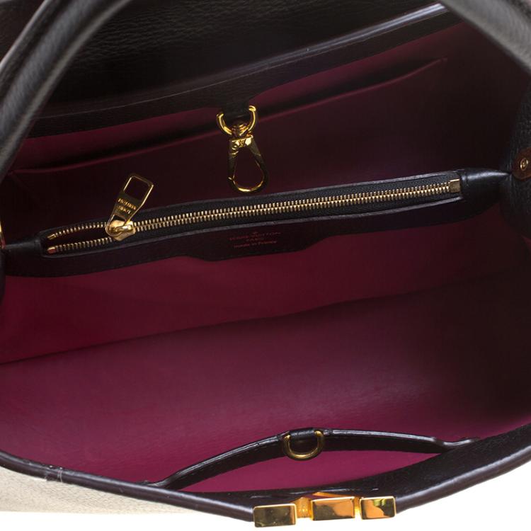 Pre Owned Louis Vuitton Black Taurillon Leather Capucines MM Bag