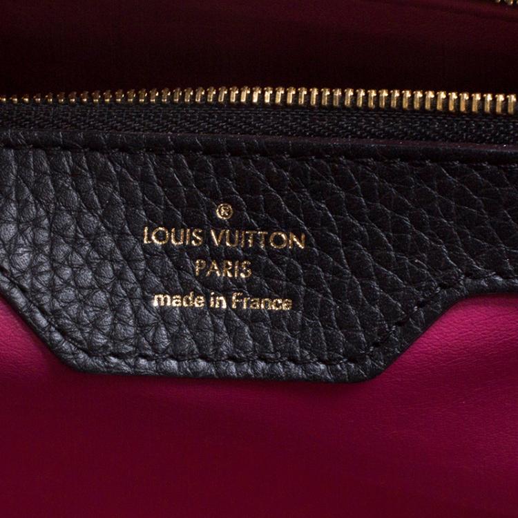 Pre Owned Louis Vuitton Black Taurillon Leather Capucines MM Bag