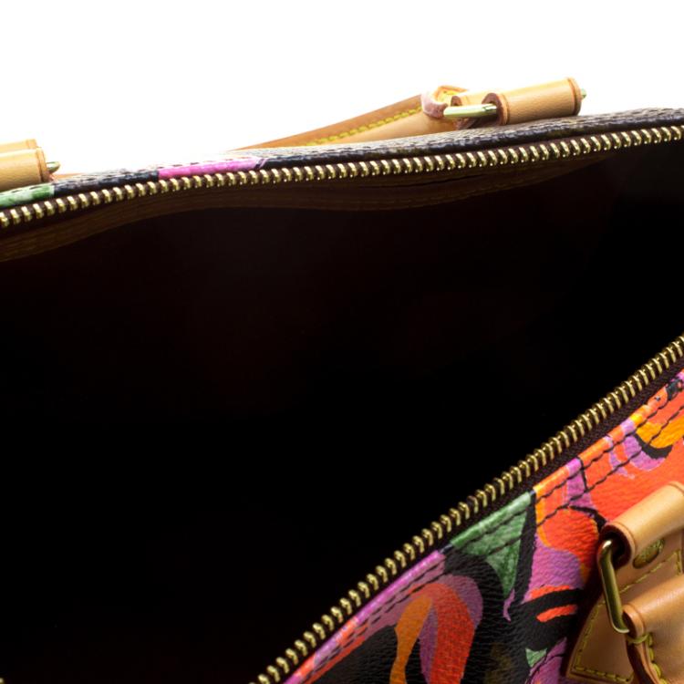 Pre Owned Louis Vuitton Multicolor Monogram Canvas Limited Edition Stephen Sprouse Roses Speedy 30