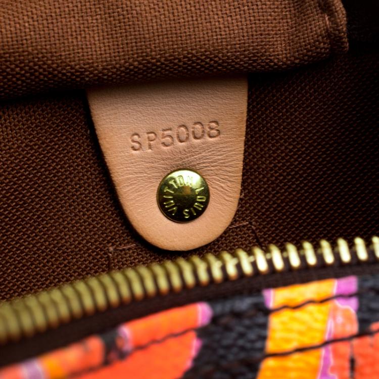 Pre Owned Louis Vuitton Multicolor Monogram Canvas Limited Edition Stephen Sprouse Roses Speedy 30