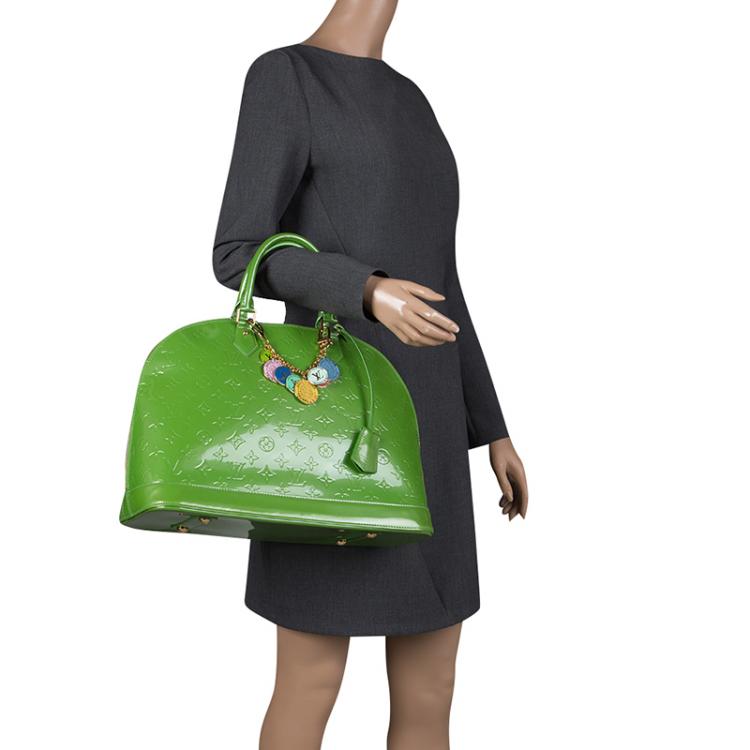 Louis Vuitton Monogram Vernis Alma GM - Green Handle Bags