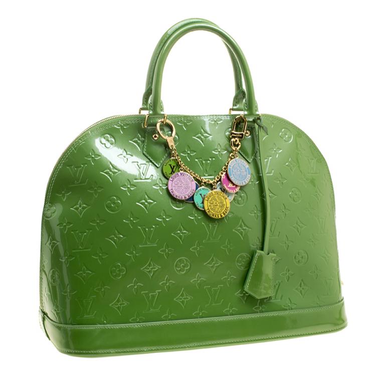 مملوكة مسبقًا Louis Vuitton Vert Tonic Monogram Vernis Alma GM Bag