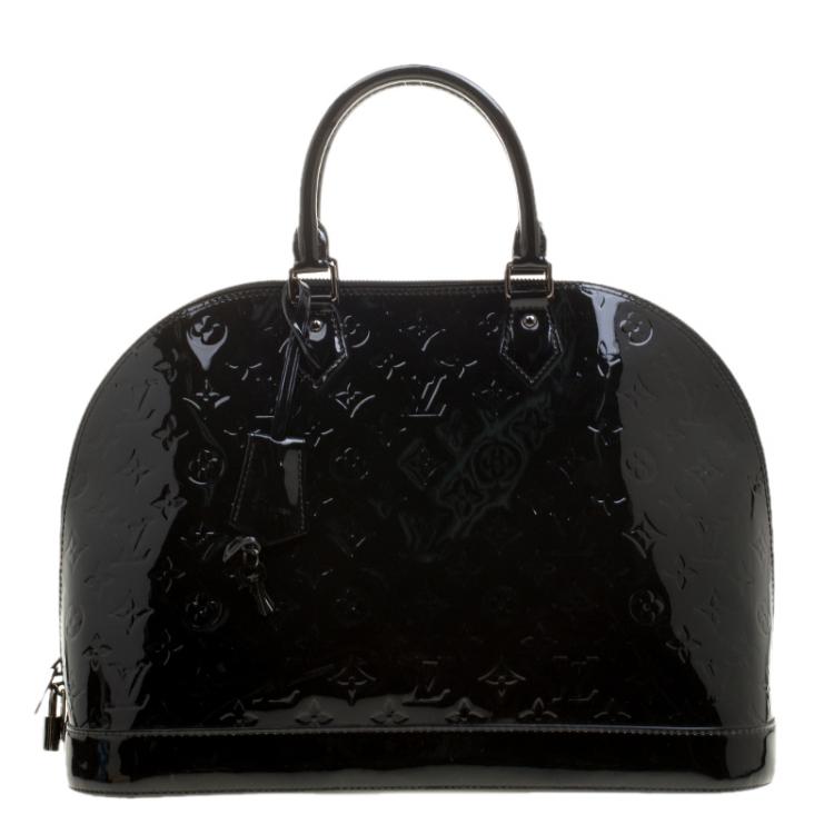 Louis Vuitton Black Magnetique Monogram Vernis Alma GM Bag Louis Vuitton