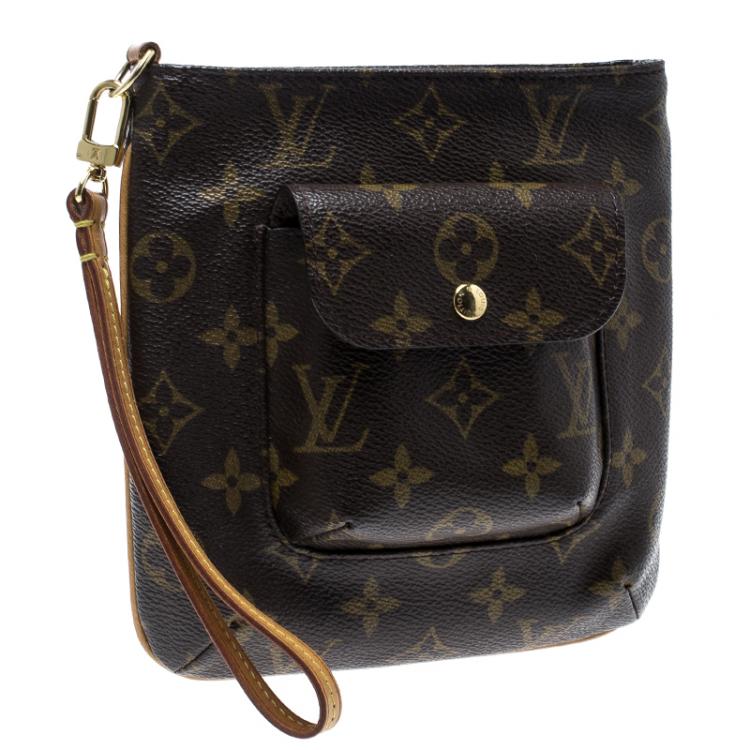 Pre Owned Louis Vuitton Monogram Canvas Partition Wristlet