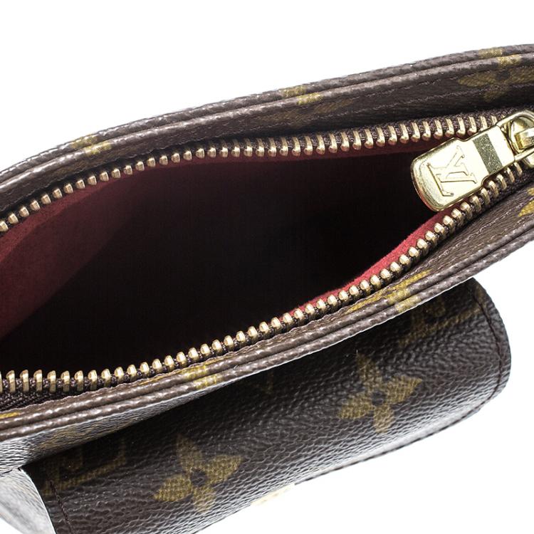 Pre Owned Louis Vuitton Monogram Canvas Partition Wristlet