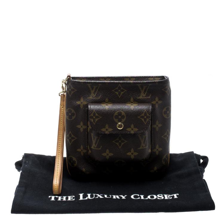 Pre Owned Louis Vuitton Monogram Canvas Partition Wristlet