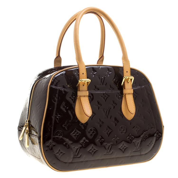 Pre Owned Louis Vuitton Amarante Monogram Vernis Summit Drive Bag