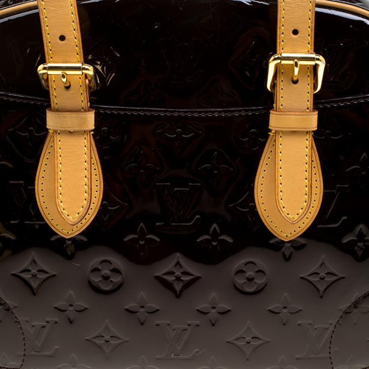 Pre Owned Louis Vuitton Amarante Monogram Vernis Summit Drive Bag