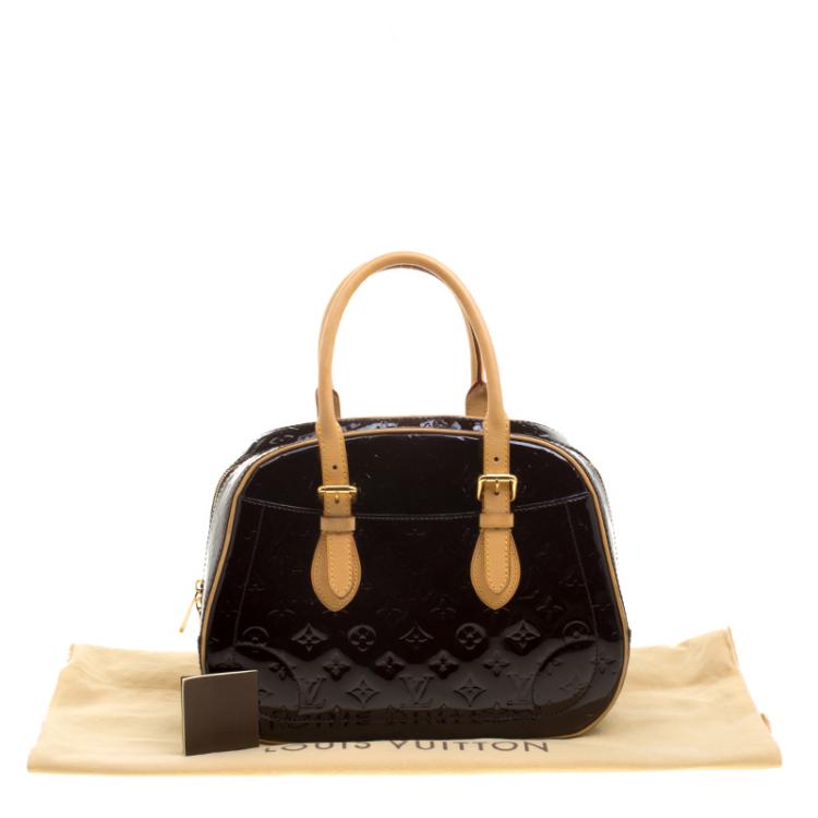 Pre Owned Louis Vuitton Amarante Monogram Vernis Summit Drive Bag