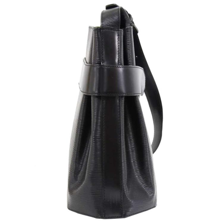 Louis Vuitton Black Epi Leather Noir Sac D'Epaule Twist Bucket with Pouch