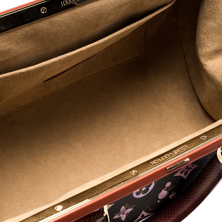 Pre Owned Louis Vuitton Limited Edition Richard Prince Monogram Watercolor Aquarelle Papillon Frame Bag