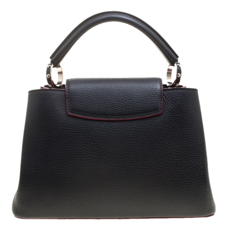 Pre Owned Louis Vuitton Black Taurillon Leather Capucines BB Bag