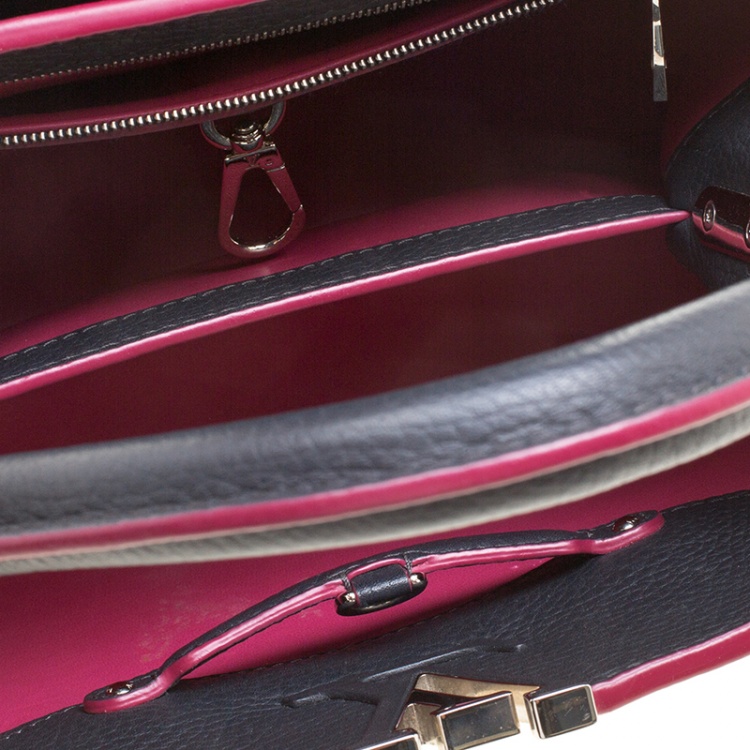 Pre Owned Louis Vuitton Black Taurillon Leather Capucines BB Bag