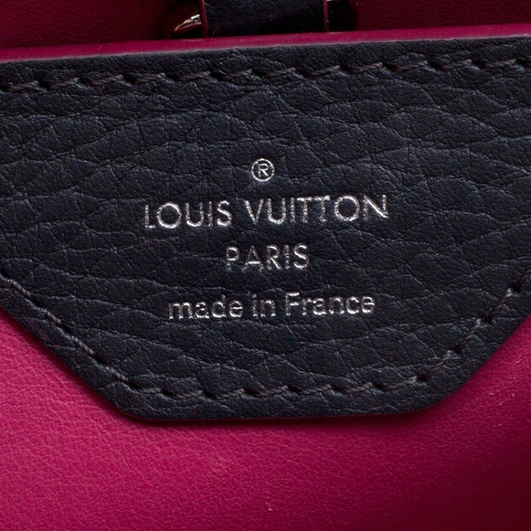Pre Owned Louis Vuitton Black Taurillon Leather Capucines BB Bag