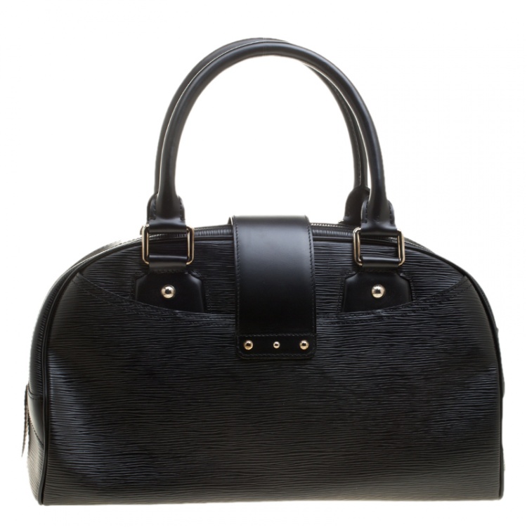 Pre Owned Louis Vuitton Black Epi Leather Bowling Montaigne GM Bag
