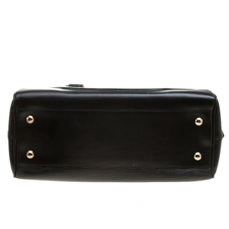 Pre Owned Louis Vuitton Black Epi Leather Bowling Montaigne GM Bag