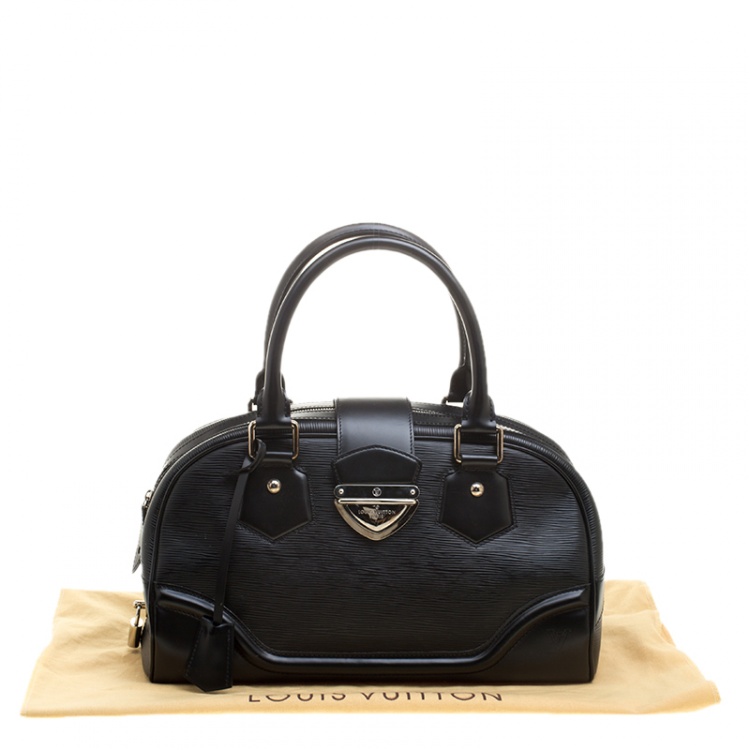Pre Owned Louis Vuitton Black Epi Leather Bowling Montaigne GM Bag