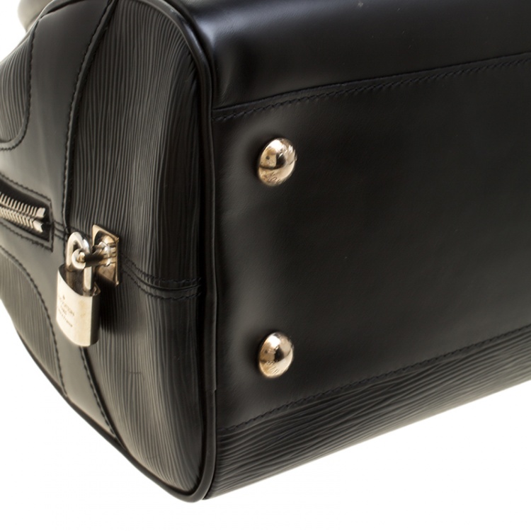 Pre Owned Louis Vuitton Black Epi Leather Bowling Montaigne GM Bag