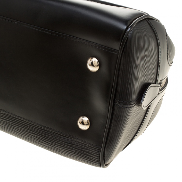 Pre Owned Louis Vuitton Black Epi Leather Bowling Montaigne GM Bag
