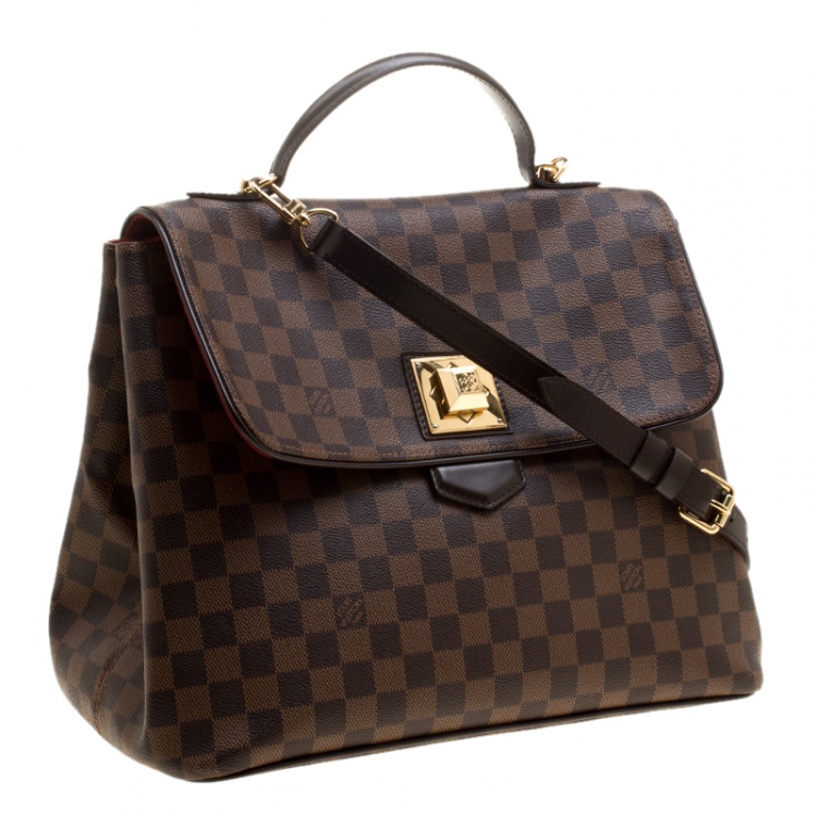 Pre Owned Louis Vuitton Damier Ebene Canvas Bergamo GM Bag