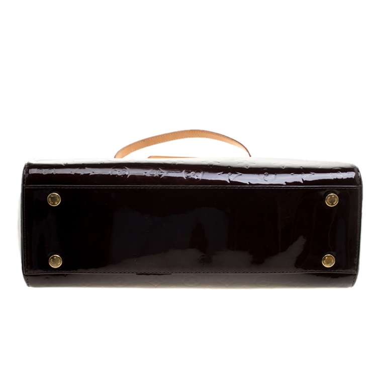Pre Owned Louis Vuitton Terre D'Ombre Monogram Vernis Brea GM Bag