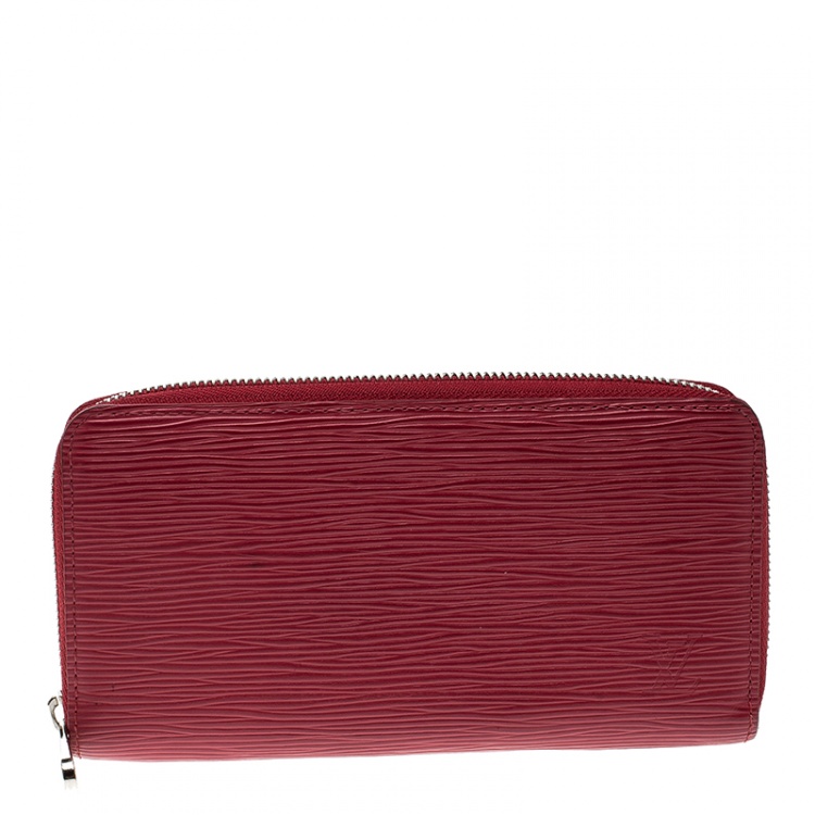 aksesoris dompet Louis Vuitton Red Epi Leather Zippy Wallet