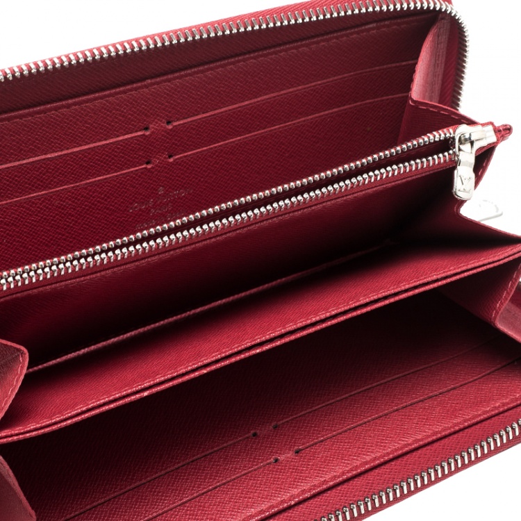red leather louis vuittons wallet