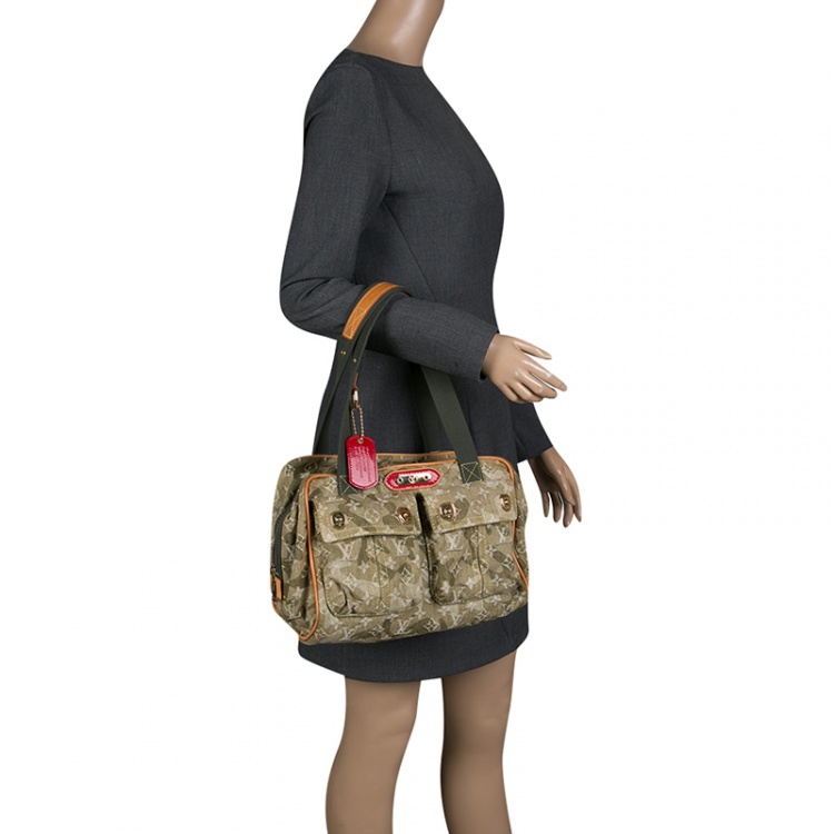 Louis Vuitton, Bags, Authenticlouis Vuitton Baggy Gm Vert Monogram Denim  Shoulder Bag