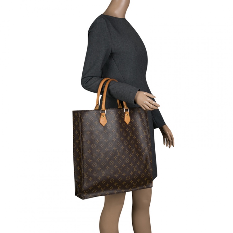 Louis Vuitton Louis Vuitton Sac Plat Monogram Canvas Tote Hand Bag