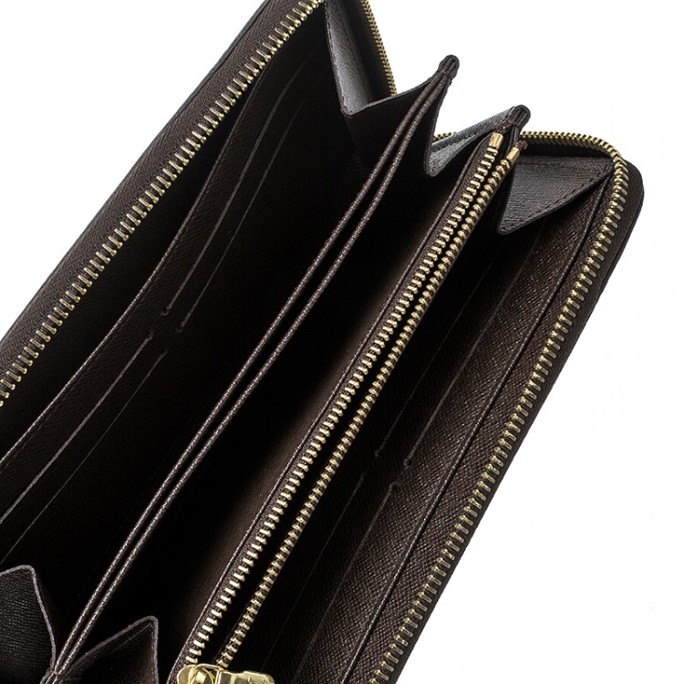 LOUIS VUITTON Damier Ebene Canvas Compact Zip Bifold Wallet In Good  Condition 