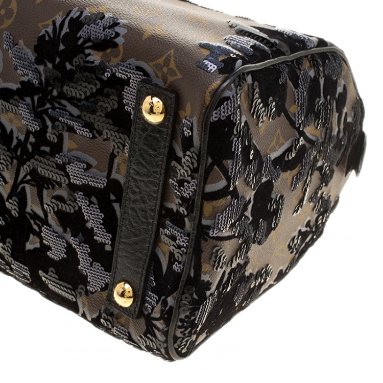 Pre Owned Louis Vuitton Monogram Canvas Limited Edition Fleur De Jais Speedy 30 Bag