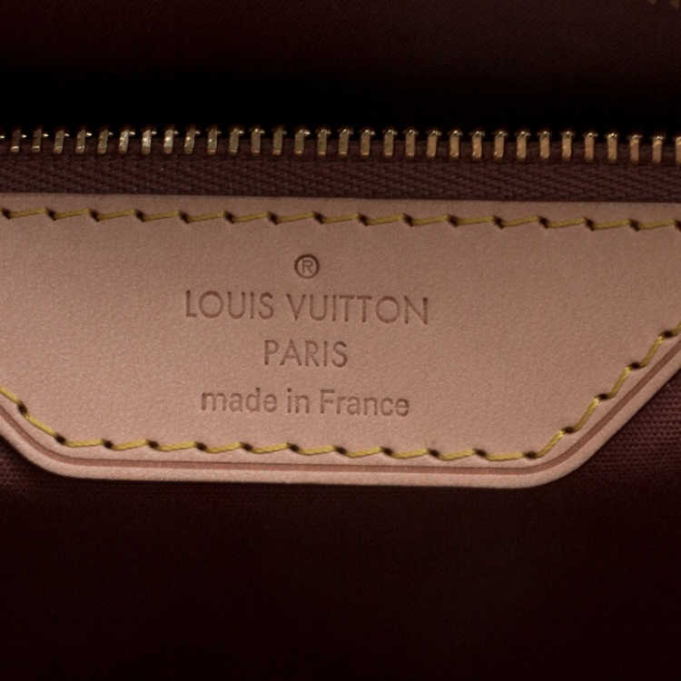 Pre Owned Louis Vuitton Rose Florentine Monogram Vernis Brea GM Bag