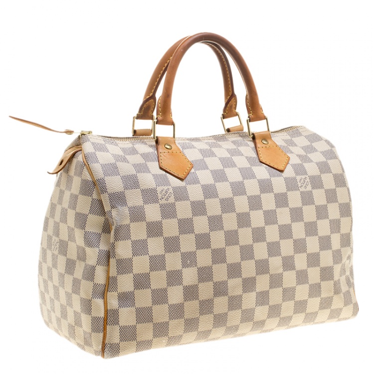 Pre Owned Louis Vuitton Damier Azur Canvas Speedy 30 Bag