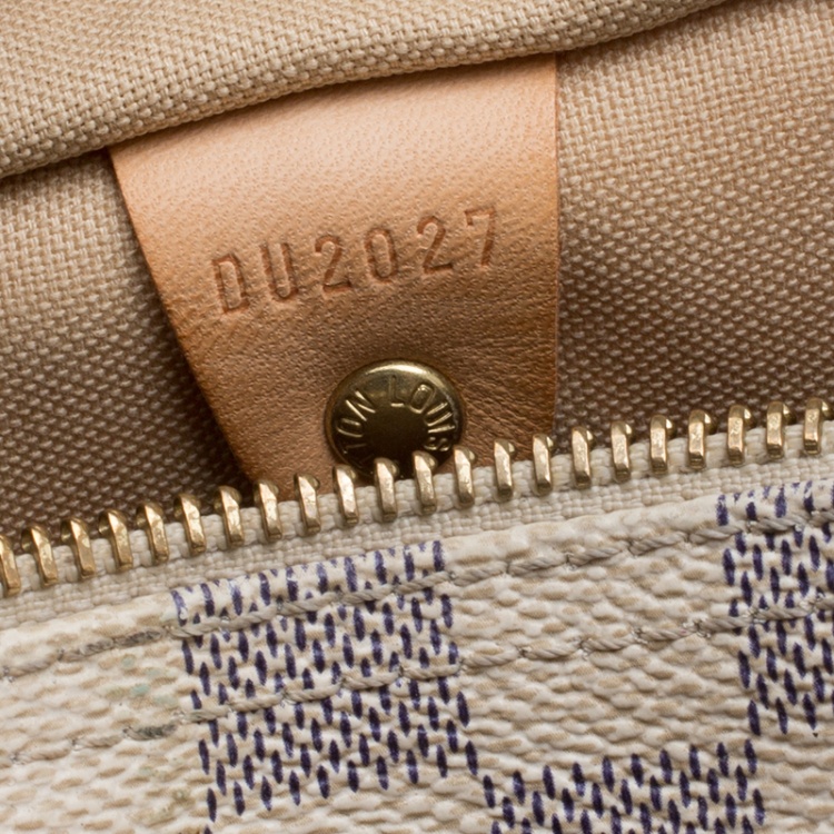 Pre Owned Louis Vuitton Damier Azur Canvas Speedy 30 Bag