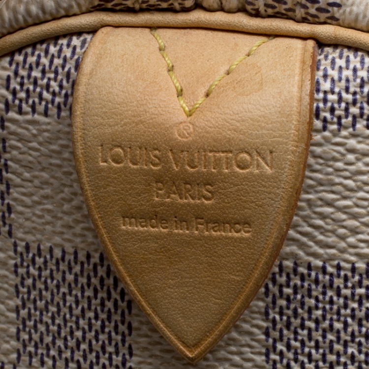 Pre Owned Louis Vuitton Damier Azur Canvas Speedy 30 Bag