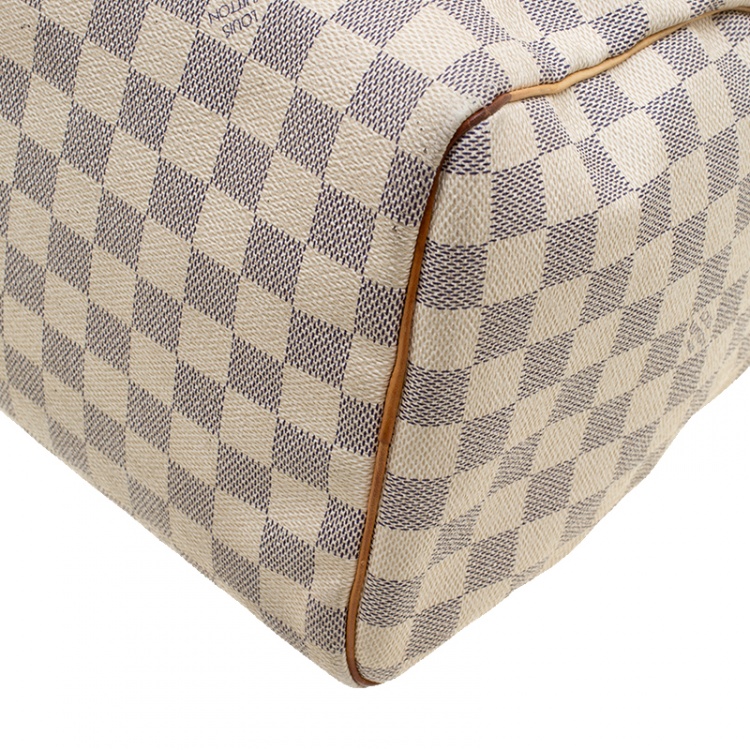 Pre Owned Louis Vuitton Damier Azur Canvas Speedy 30 Bag
