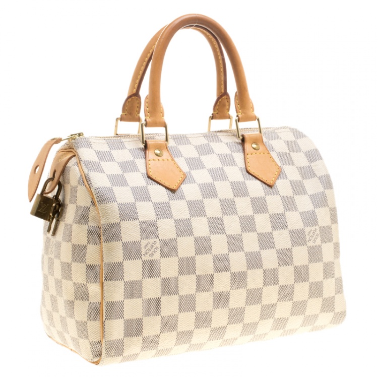 Pre Owned Louis Vuitton Damier Azur Canvas Speedy 25