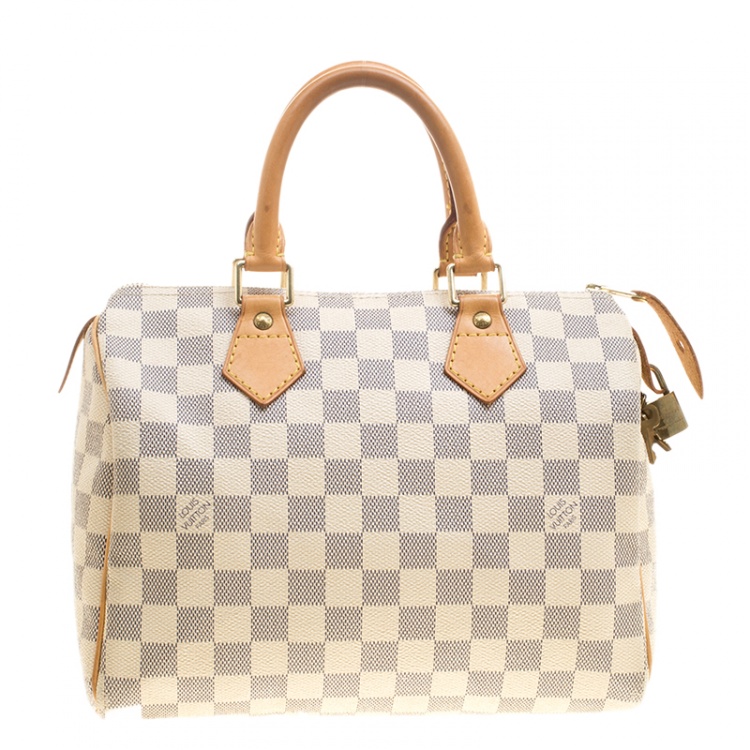 Pre Owned Louis Vuitton Damier Azur Canvas Speedy 25