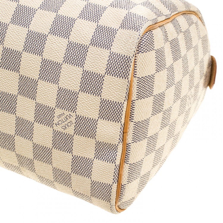 Pre Owned Louis Vuitton Damier Azur Canvas Speedy 25