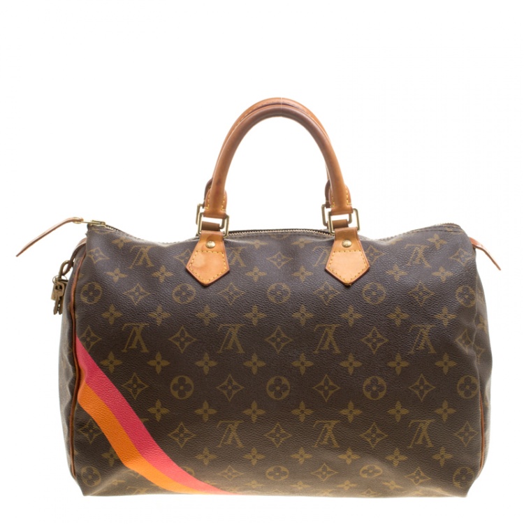 Pre Owned Louis Vuitton Mon Monogram Canvas Speedy 35