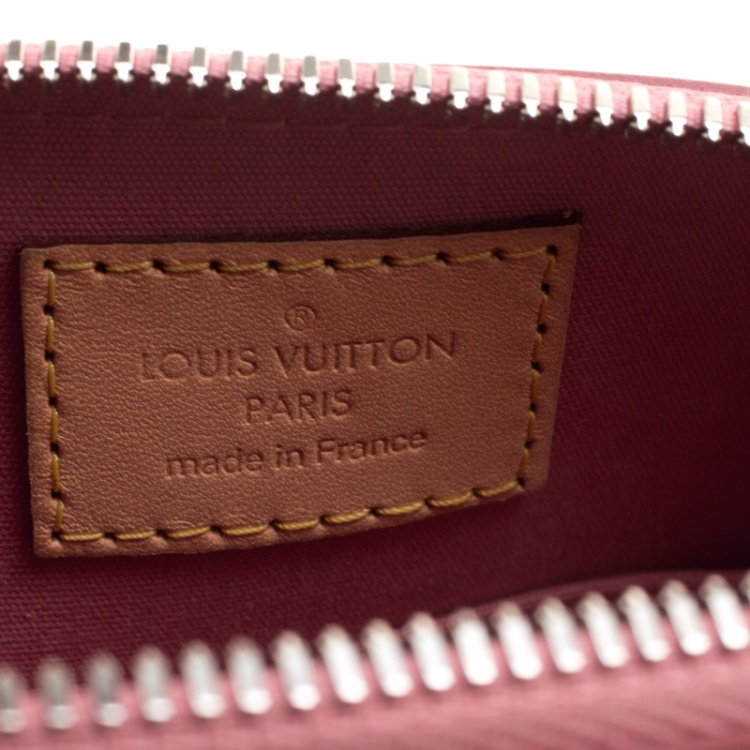 Pre Owned Louis Vuitton Rose Litchi Monogram Vernis Alma BB Bag