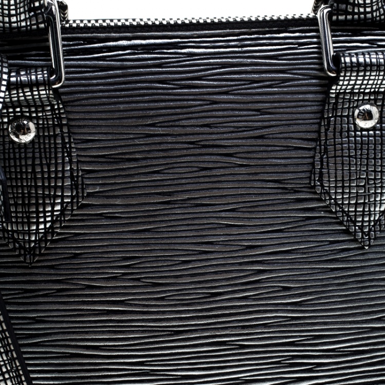 Pre Owned Louis Vuitton Metallic Silver Epi Leather Alma BB Bag