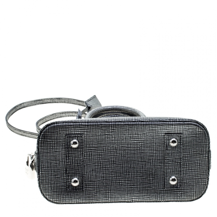 Pre Owned Louis Vuitton Metallic Silver Epi Leather Alma BB Bag
