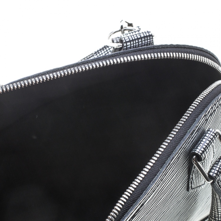 Pre Owned Louis Vuitton Metallic Silver Epi Leather Alma BB Bag
