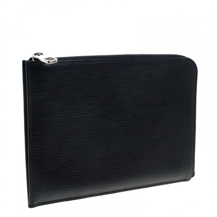 Pre Owned Louis Vuitton Black Epi Leather Documents Portfolio Pochette 