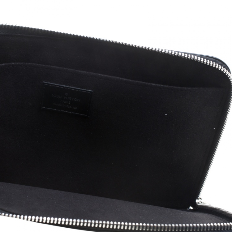 Pre Owned Louis Vuitton Black Epi Leather Documents Portfolio Pochette 